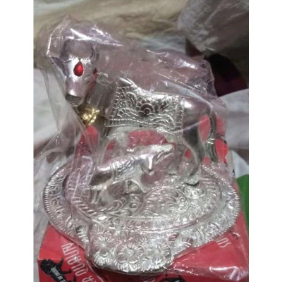 Kamdhenu Silver Cow Idol Kamdhenu Silver Cow Idol